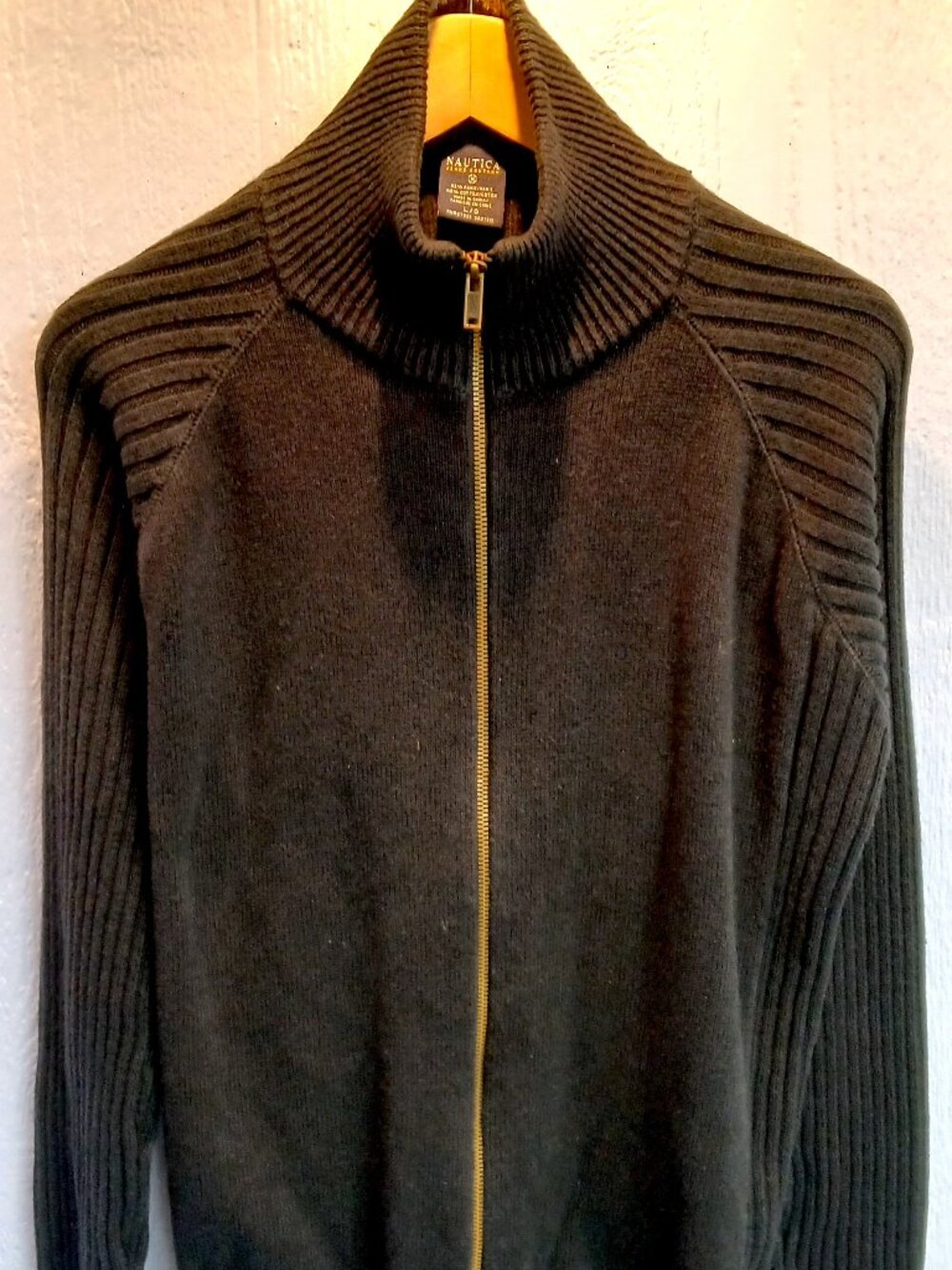 Vintage Nautica Jeans Black Sweater Jacket